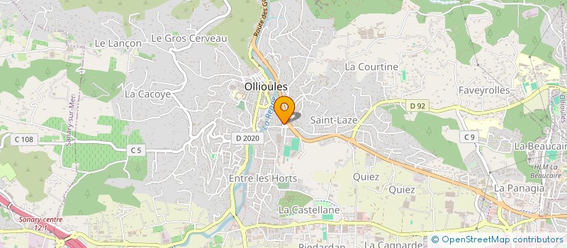 localisation de l'entreprise LA MARMITTE OLLIOULAISE (M.O)  OLLIOULES