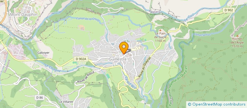 localisation de l'entreprise LA MARMOTTE BLEUE  GUILLESTRE