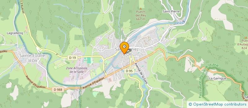 localisation de l'entreprise LA MARMOTTE SPORTIVE  SAINT GENIEZ D'OLT ET D'AUBRAC