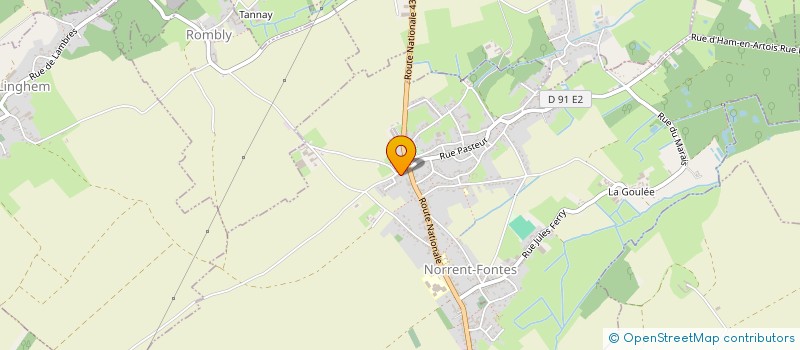 localisation de l'entreprise LA MARNIERE DE L'ARTOIS  NORRENT-FONTES