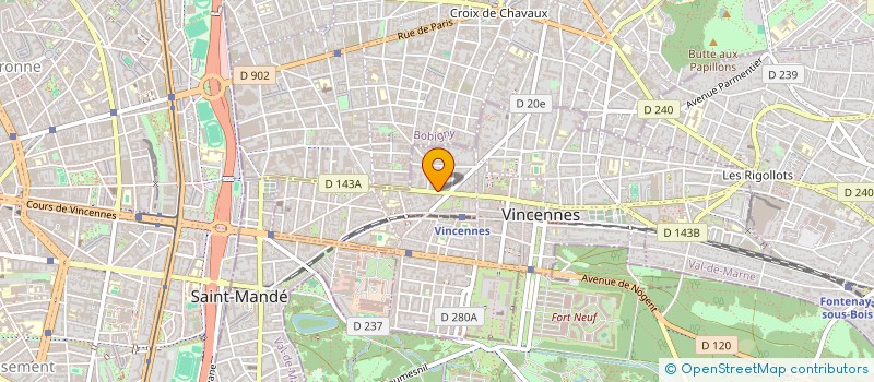 localisation de l'entreprise LA MARONNE à VINCENNES