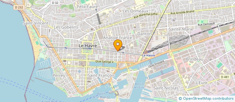 localisation de l'entreprise LA MAROQUINERIE LAFARGE à LE HAVRE