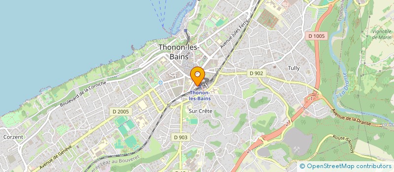localisation de l'entreprise LA MARQUISE 5 à THONON-LES-BAINS