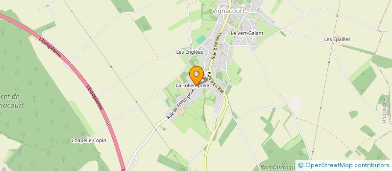 localisation de l'entreprise LA MARQUISE  VIGNACOURT