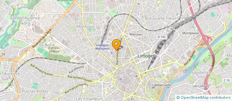 localisation de l'entreprise LA MARTINE à LIMOGES