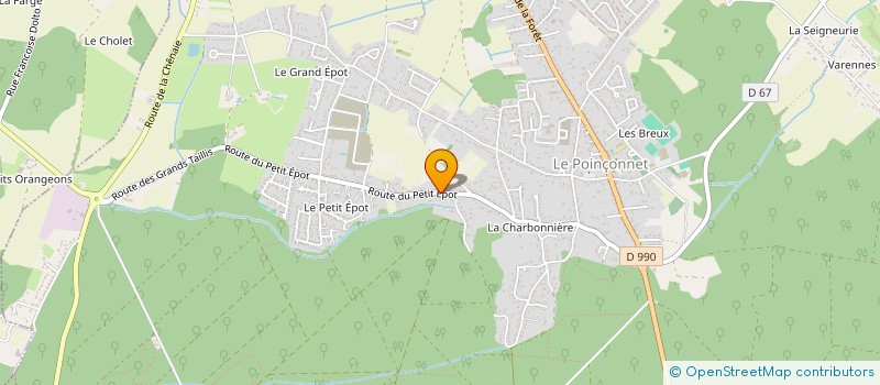 localisation de l'entreprise LA MARTINERIE 36 à LE POINCONNET