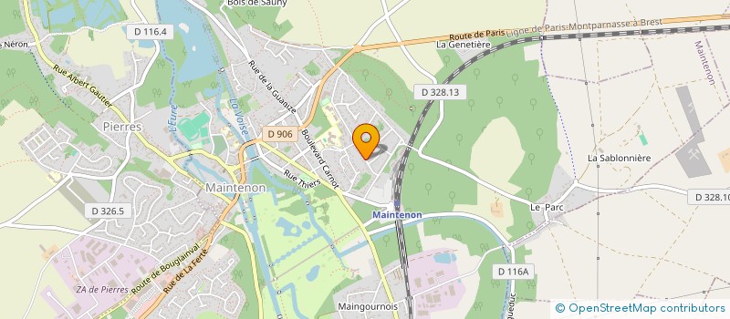 localisation de l'entreprise LA MARTINIERE à MAINTENON
