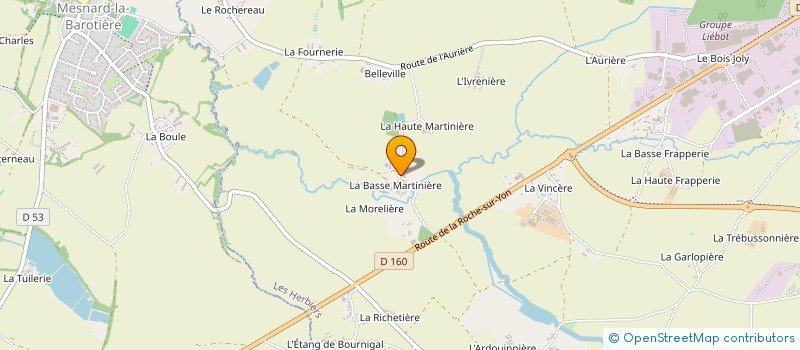 localisation de l'entreprise LA MARTINIERE à LES HERBIERS