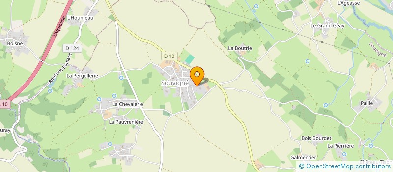localisation de l'entreprise LA MAUPETITIERE  SOUVIGNE