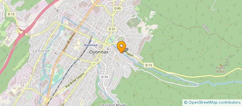 localisation de l'entreprise LA MECANIQUE APPLIQUEE à OYONNAX