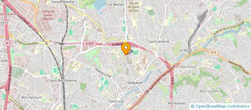 localisation de l'entreprise LA MEDICALE DU VALLON  MARSEILLE