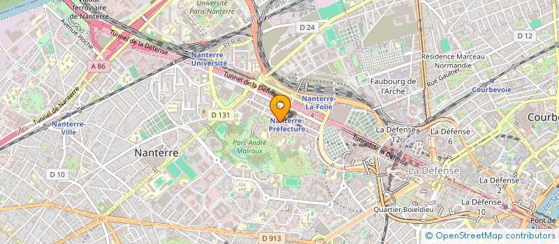 localisation de l'entreprise LA MEDICALE EQUIPEX à NANTERRE