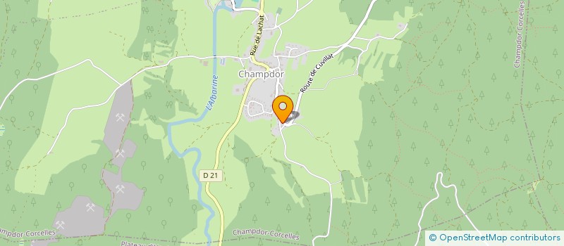 localisation de l'entreprise LA MEG  CHAMPDOR-CORCELLES