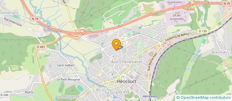 localisation de l'entreprise LA MELODIE DES FUSEAUX  HERICOURT