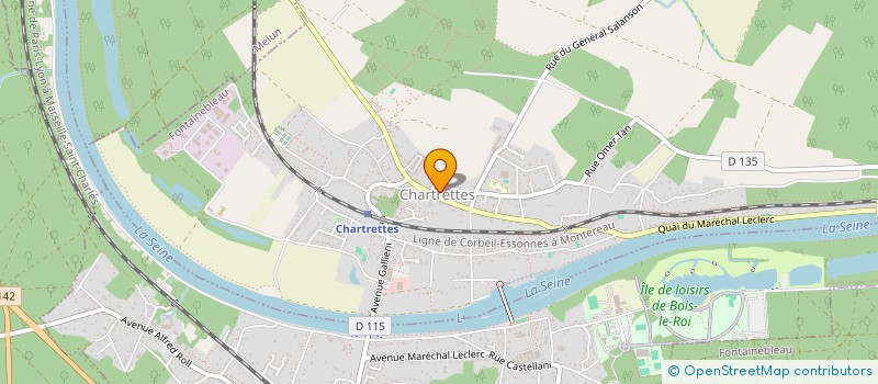 localisation de l'entreprise LA MEMOIRE COMBATTANTE DE CHARTRETTES SAMOIS FONTAINE LE PORT  CHARTRETTES