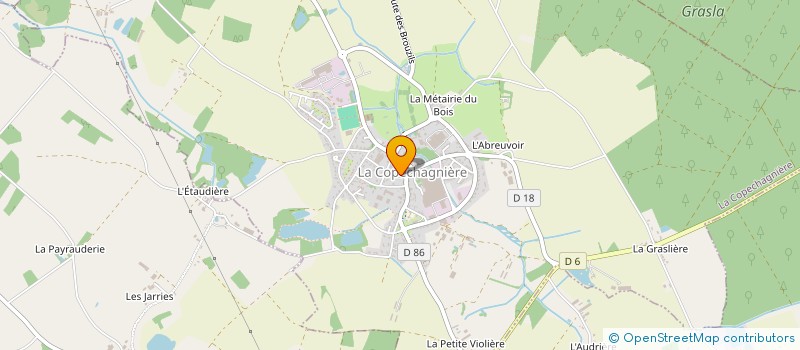 localisation de l'entreprise LA MEMOIRE DES CHENES  LA COPECHAGNIERE