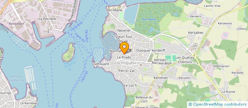 localisation de l'entreprise LA MEMOIRE DES MINAHOUETS  LOCMIQUELIC