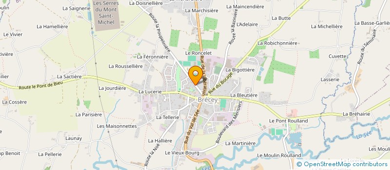 localisation de l'entreprise LA MENARDIERE  BRECEY