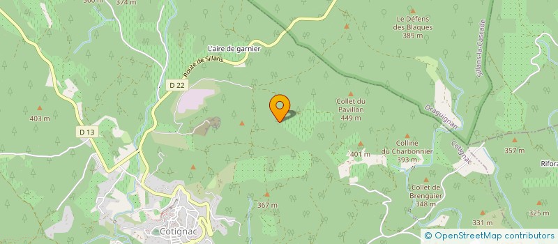 localisation de l'entreprise LA MENARDIERE à COTIGNAC