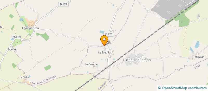 localisation de l'entreprise LA MENARDIERE  LUCHE-THOUARSAIS