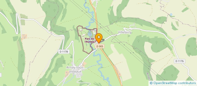 localisation de l'entreprise LA MENUISERIE  ARNAY-SOUS-VITTEAUX