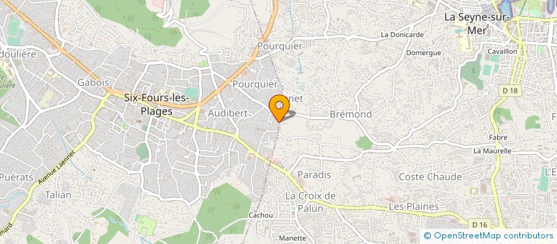 localisation de l'entreprise LA MENUISERIE DES CINQ à SIX-FOURS-LES-PLAGES