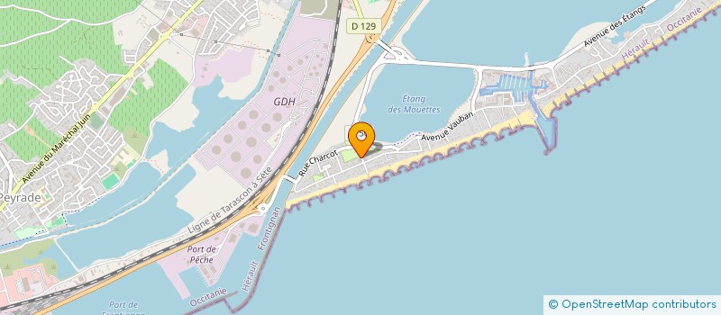 localisation de l'entreprise LA MER à FRONTIGNAN