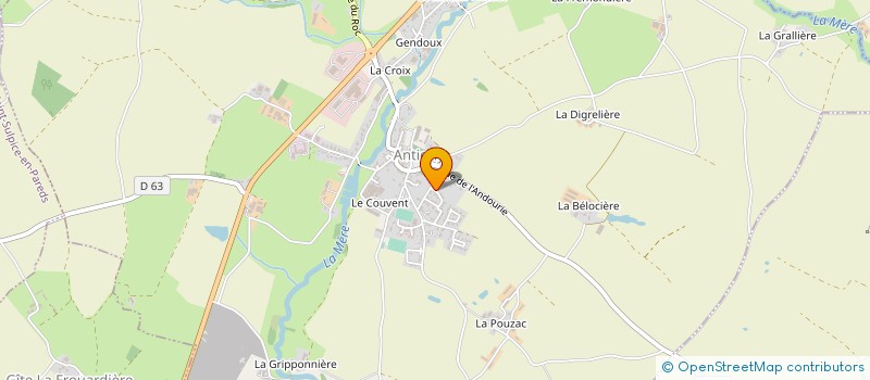 localisation de l'entreprise LA MER  ANTIGNY