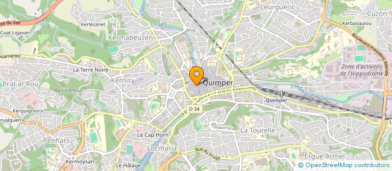 localisation de l'entreprise LA MERCERIE DES DUCS à QUIMPER
