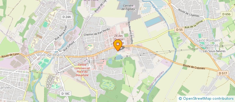 localisation de l'entreprise LA MERE BOULANGE  TIGNIEU-JAMEYZIEU