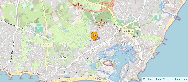 localisation de l'entreprise LA MERIDIENNE  AGDE