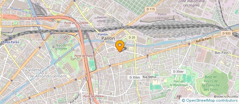 localisation de l'entreprise LA MERIDIENNE  PANTIN