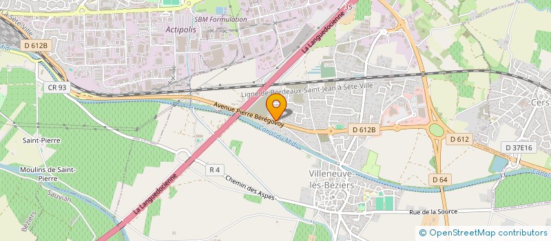 localisation de l'entreprise LA MERIDIONALE DES SOLS  VILLENEUVE-LES-BEZIERS