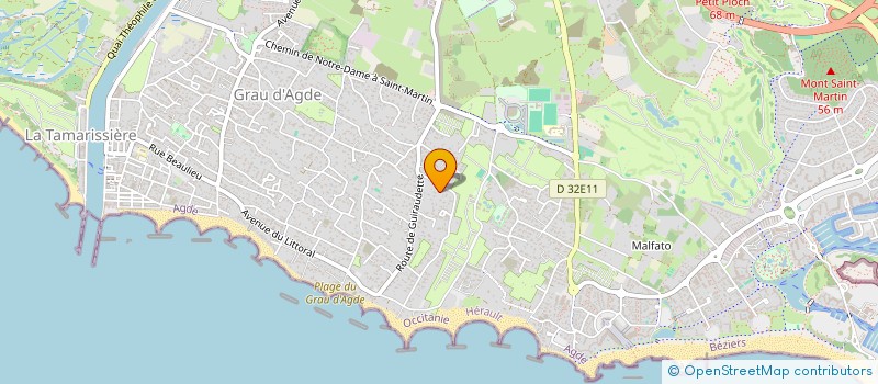 localisation de l'entreprise LA MERIDIONALE DU SOLEIL à AGDE
