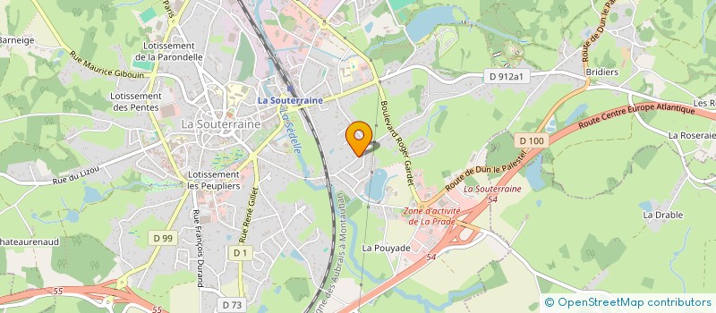 localisation de l'entreprise LA MESANGERE à LA SOUTERRAINE