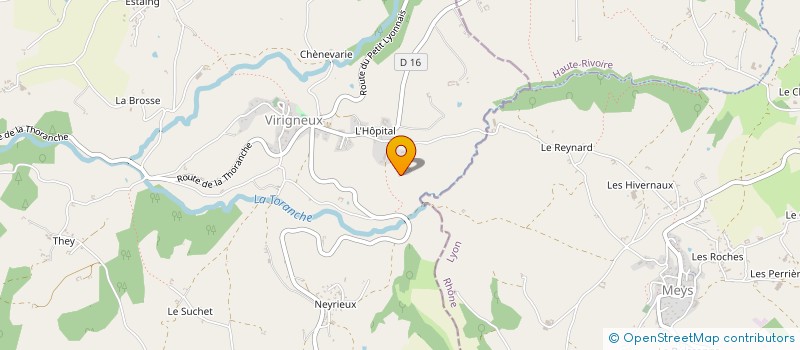 localisation de l'entreprise LA MESNIE D'OR ET D'AZUR  VIRIGNEUX