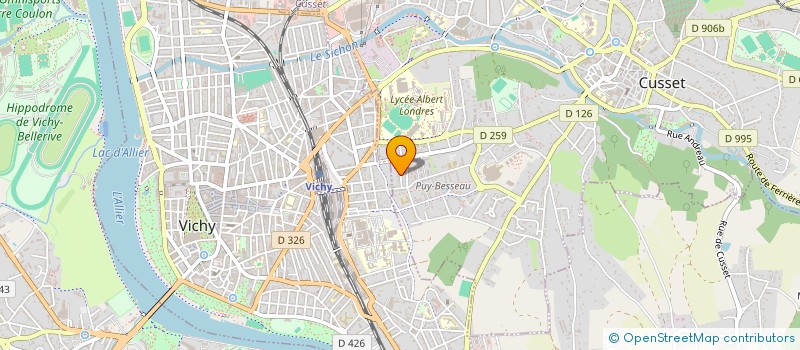 localisation de l'entreprise LA MESNIE DES CHIENS VERTS à CUSSET
