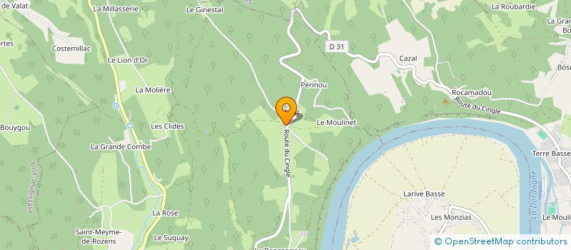 localisation de l'entreprise LA METAIRIE à MAUZAC-ET-GRAND-CASTANG