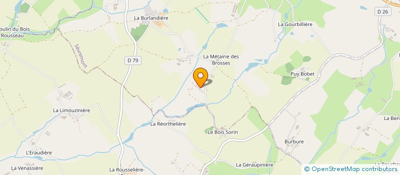 localisation de l'entreprise LA METAIRIE à SEVREMONT