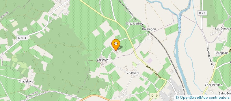 localisation de l'entreprise LA METAIRIE à ANGEAC-CHARENTE
