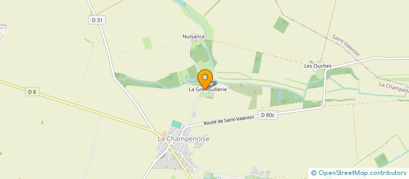 localisation de l'entreprise LA METAIRIE à SAINT-VALENTIN