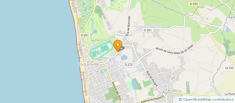 localisation de l'entreprise LA METAIRIE DE BREBEUF  AGON-COUTAINVILLE