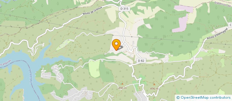 localisation de l'entreprise LA METAIRIE DU DEFFENDS  ESPARRON-DE-VERDON