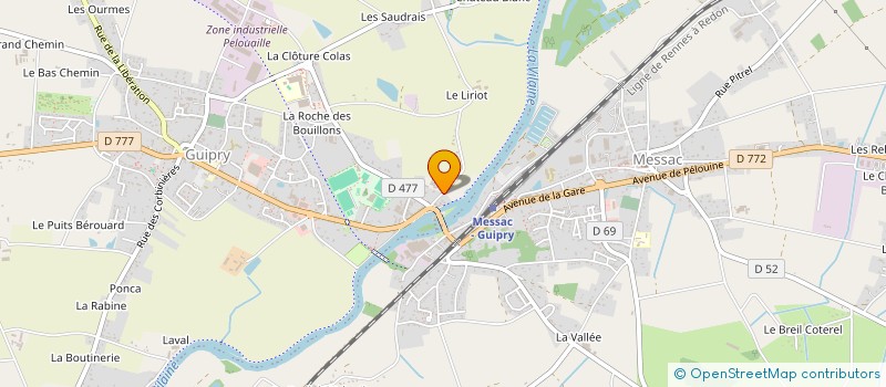 localisation de l'entreprise LA METAIRIE DU LIRIOT  GUIPRY-MESSAC