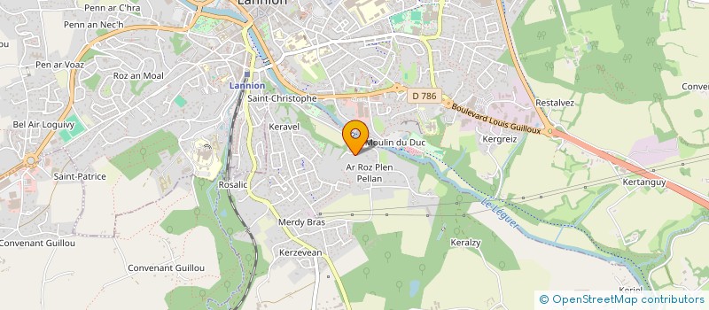 localisation de l'entreprise LA METAIRIE DU PRE  PLOUBEZRE