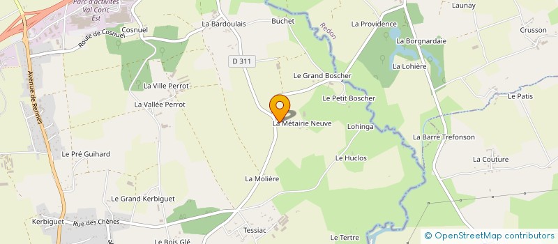 localisation de l'entreprise LA METAIRIE NEUVE  GUER