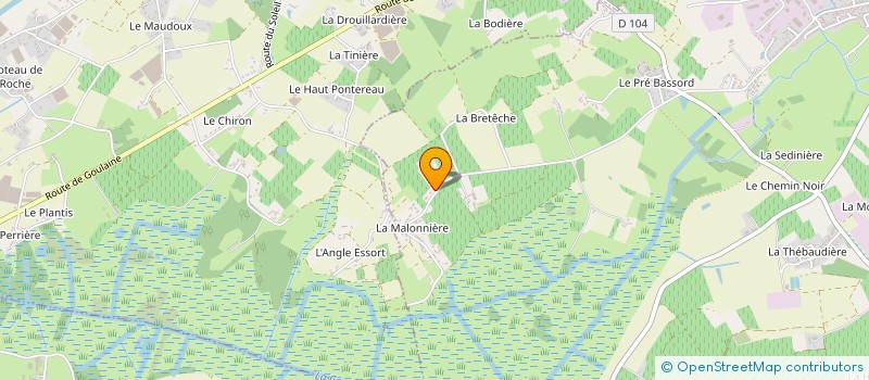 localisation de l'entreprise LA METALLERIE DE L'ERDRE à LE LOROUX-BOTTEREAU