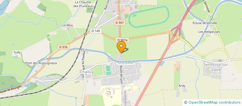 localisation de l'entreprise LA METALLERIE ENTRE FER ET CALAMINE....  SERMOISE SUR LOIRE