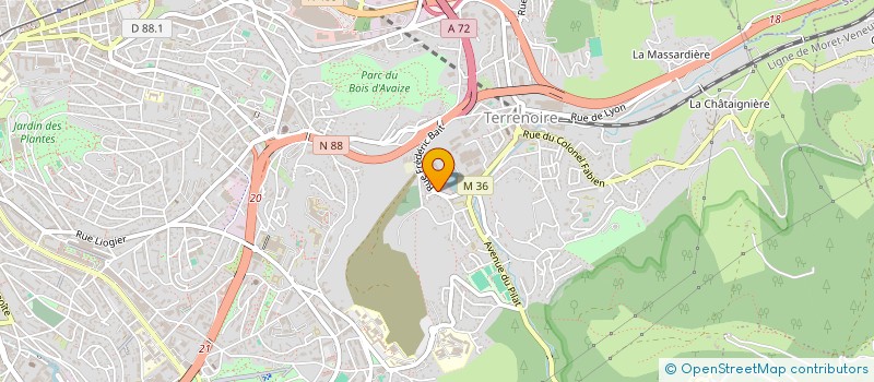 localisation de l'entreprise LA METALLISATION FRANCAISE INTERNATIONAL  SAINT-ETIENNE