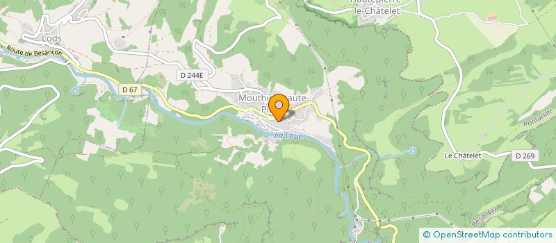 localisation de l'entreprise LA METAMORPHOSE  MOUTHIER-HAUTE-PIERRE